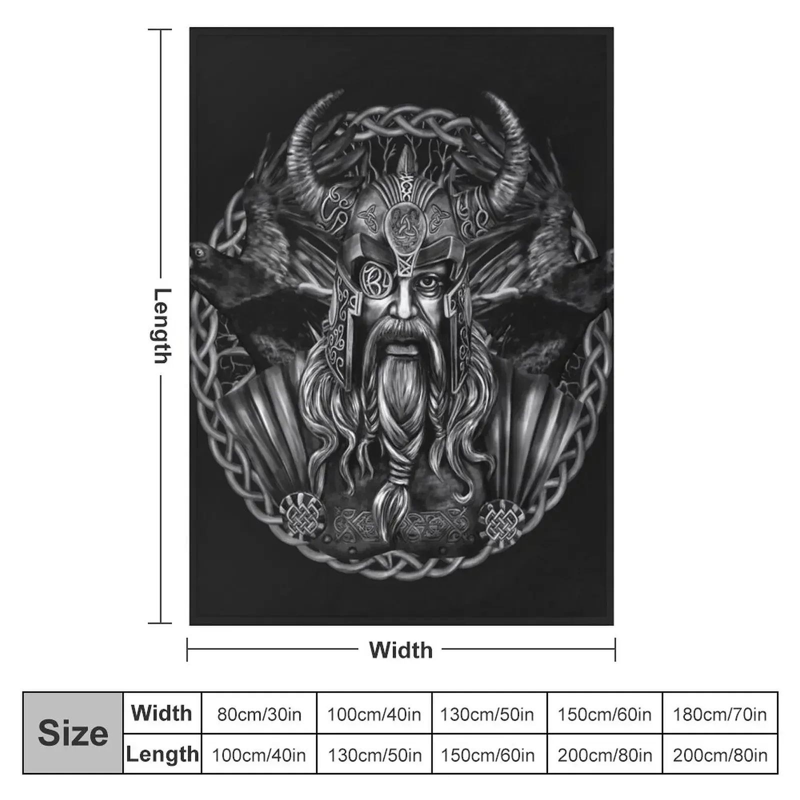 Odin and his ravens Huginn and Muninn Throw Blanket Heavy Decoratives Shaggy Weighted Moving Extra Large Throw Blankets
