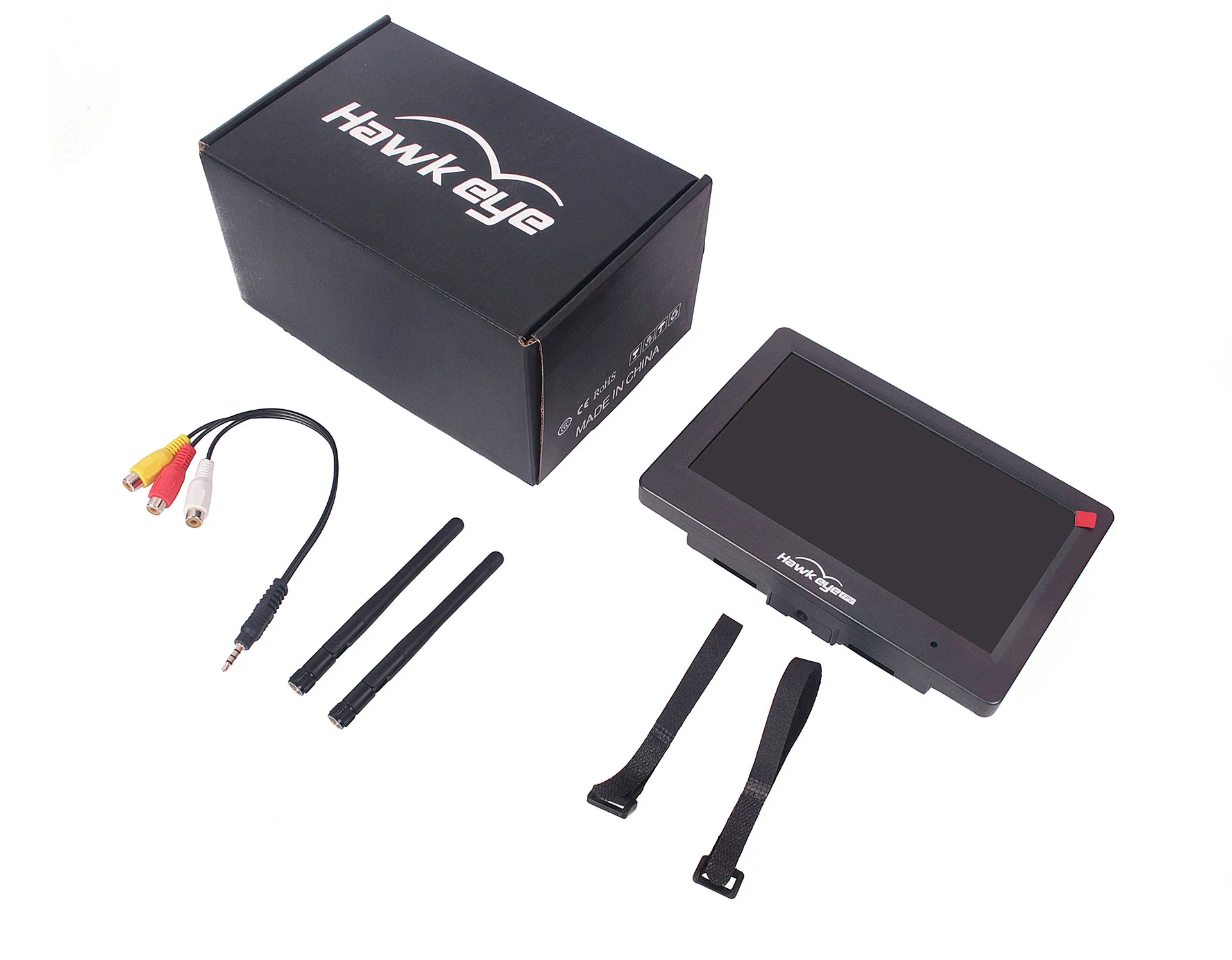 Hawkeye Haweye Sharp vision 2 Monitor 1024X600 7inch Screen Dual 5.8G Receiver 48 Channels With DVR Input   AV-IN DVR /NO DVR