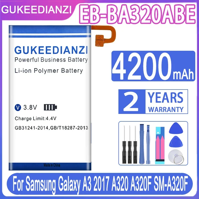 EB-BA320ABE 4200mAh Battery For Samsung Galaxy A3 (2017) A320 SM-A320F A320Y A320FL A320F/DS A320Y/DS + Tools