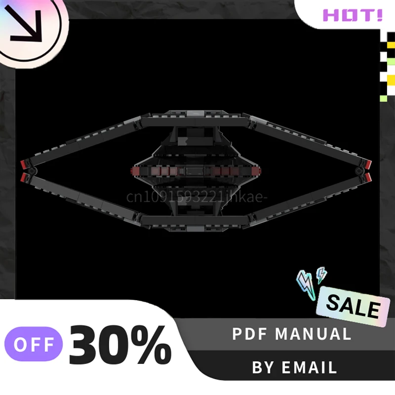 [744 peças] conjunto de blocos de construção criativos moc novo starfighter personalizado haste brinquedos educativos kit de modelo de construção presentes de aniversário