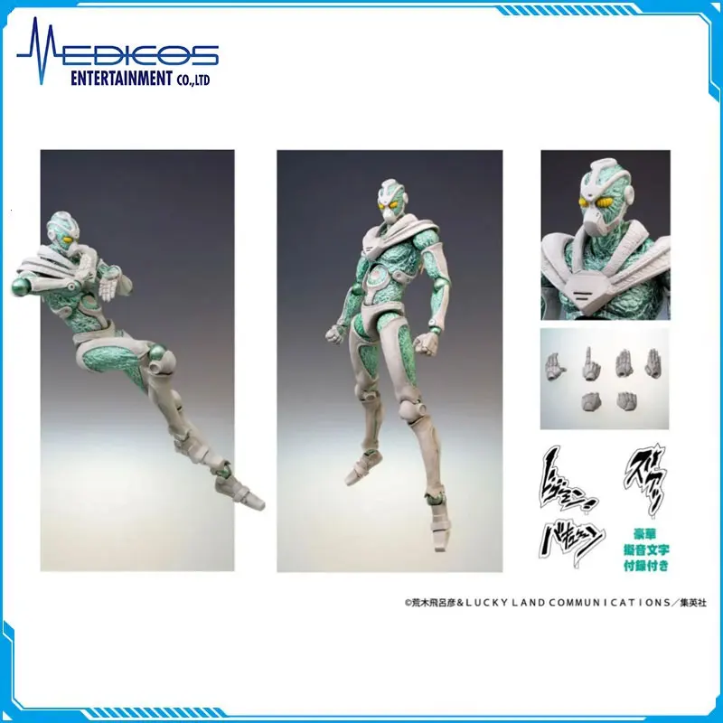 

Original MEDICOS-E JoJo's Bizarre Adventure Hierophant Green PVC Action Fiqures Active Joints Collectible Complete Model Toys