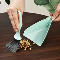 1 Set Soft Thick Bristle Mini Broom Dustpan Set Cleaning Kit Desktop Pet Hair Cleaning High Tenacity Cleaning Tool Clean Brushes