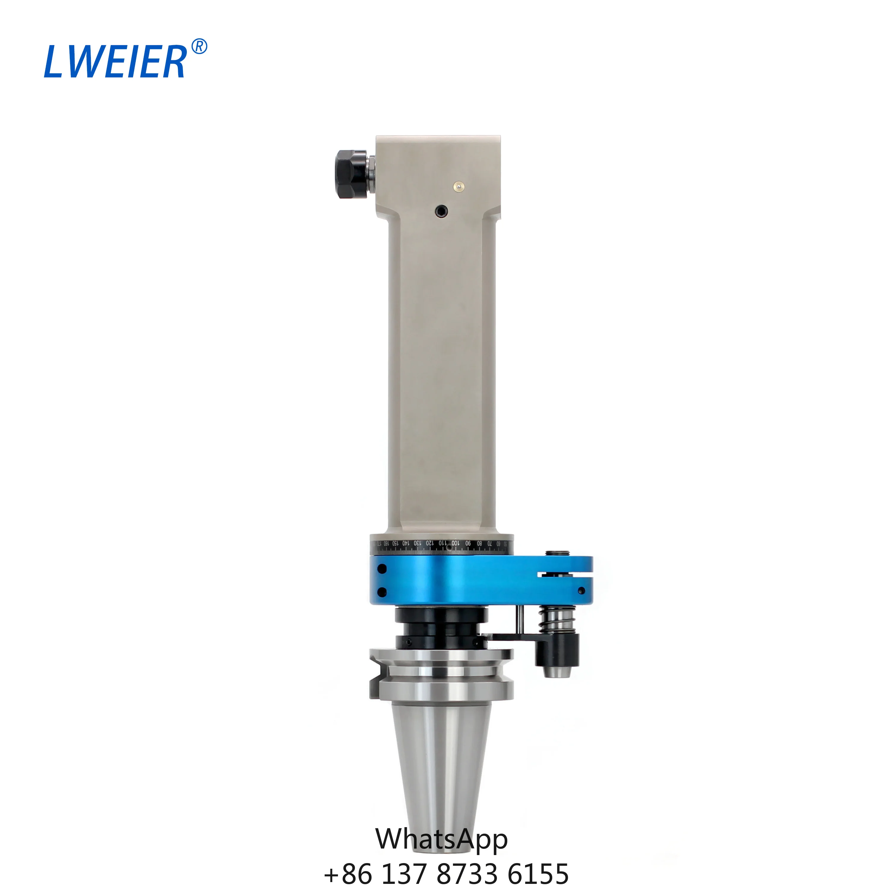 LWEIER BT40 BT50 Milling Head HSK63 CAT Horizontal Milling Deep Hole Micro Side Extended Angle Micro Side For BT40 BT50 Milling