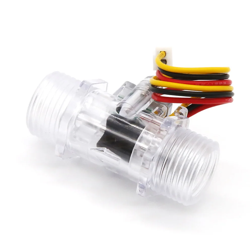 DC3.5-24V Water Flow Sensor G1/2 Inch Turbine Flowmeter Hall Flow Sensor Water Control Flow Sensor Switch YF-S201C