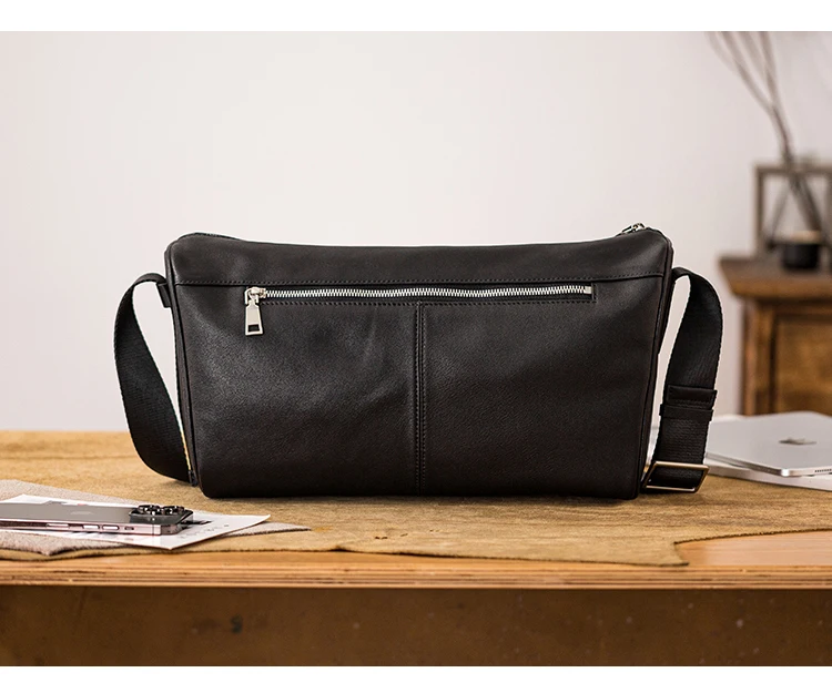 leisure weekend travel luxury first layer cowhide men's shoulder bag Outdoor daily commuting genuine leather underarm bag