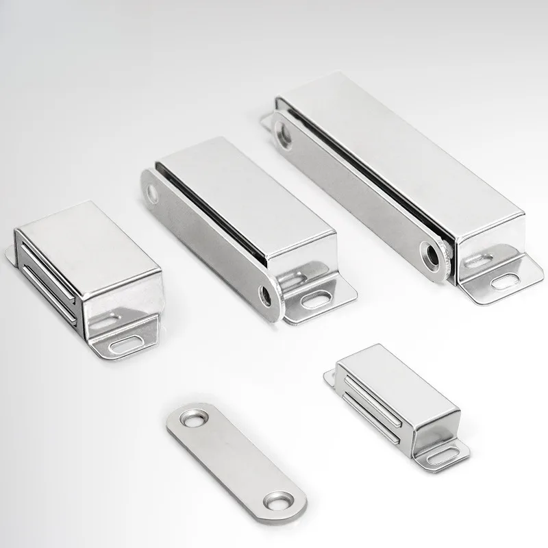 Hidden Magnetic Door Catch, Stainless Steel Strong Magnet Stopper for Furniture
