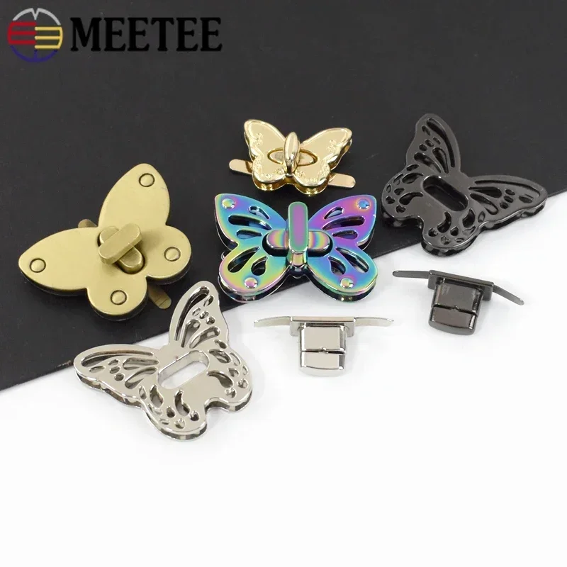 2/5Pcs Metal Twist Lock Clasps Bag Decorative Closure Locks Buckle Handbag Purse Luggage Buckles DIY Hardware Craft Accessories