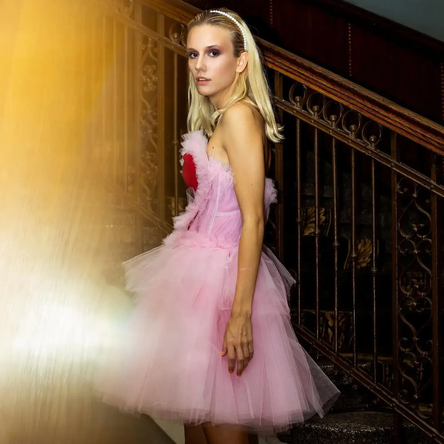 

Chic Pink Prom Dress Tulle платье вечернее Short Prom Gowns Strapless Birthday Party Wear Layered Prom Dress Backless Lush