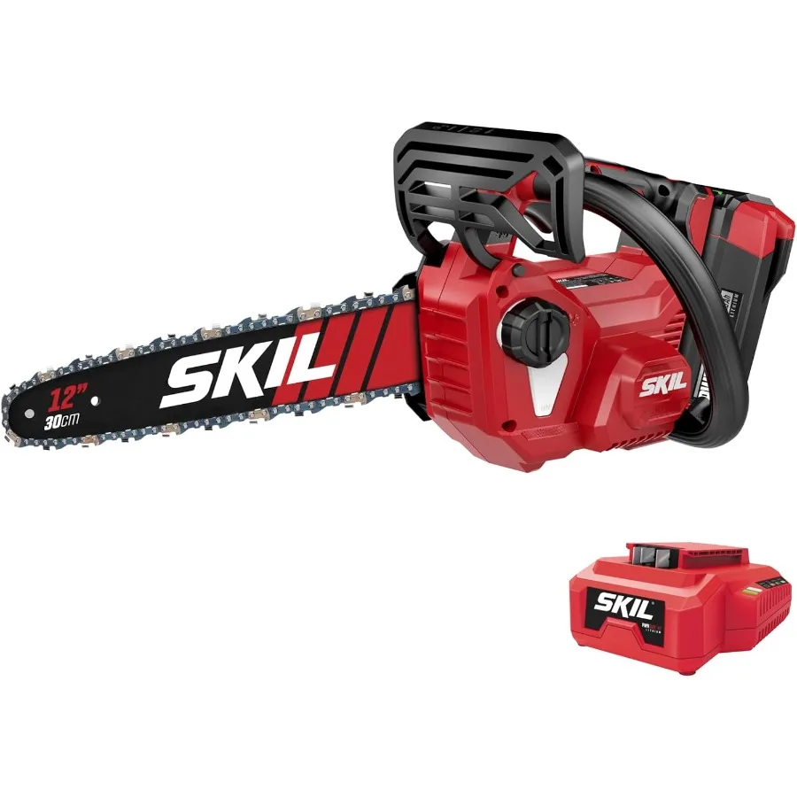 

Комплект цепной пилы с верхней ручкой 40 В, 12 бесщеточных двигателей, аккумулятором емкостью 2,0 Ач и зарядным устройством для тяжелых условий эксплуатации по дереву