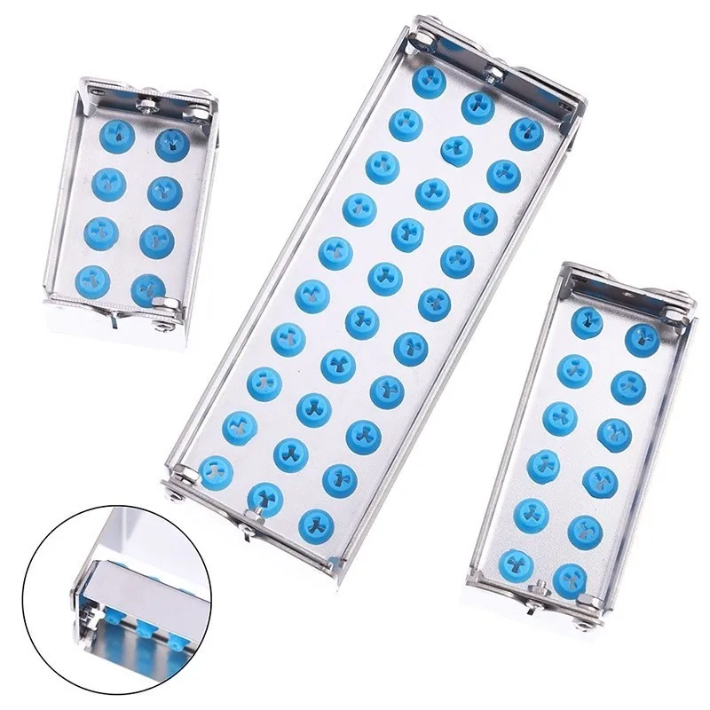 8/12/30 Holes Autoclave Sterilizer Case Burs Endo Files Holder Dental Disinfection Box For Burs Dentist Instrument