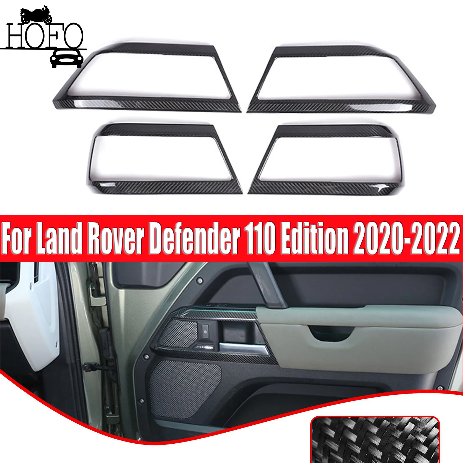 4pcs/1 Set Inner Door Handle Frame Trim For Land Rover Defender 110 Edition 2020-2022 2021