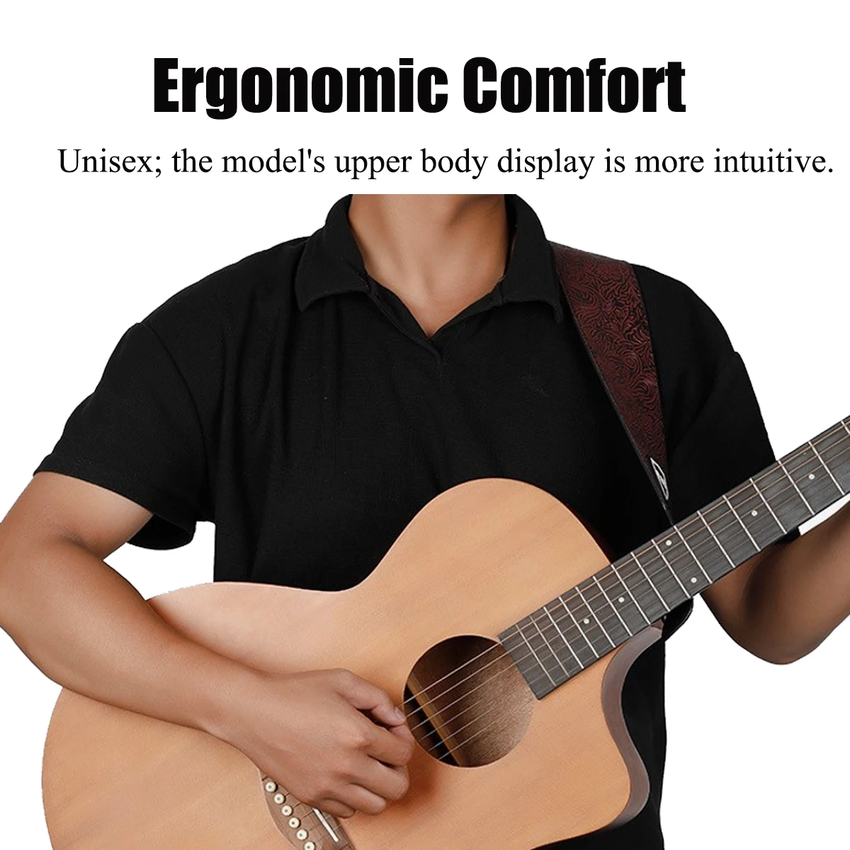 Tracolla per chitarra Cintura ricamata morbida regolabile da 2,5 pollici vintage Accessori per chitarra per basso classico, musica, hobby