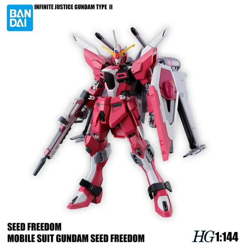 Hot Bandai Anime Gundam Set Seed Freedom Series Hg 1/144 Infinite Justice Gundam Type Action Doll Model Set Toy Children's Gifts