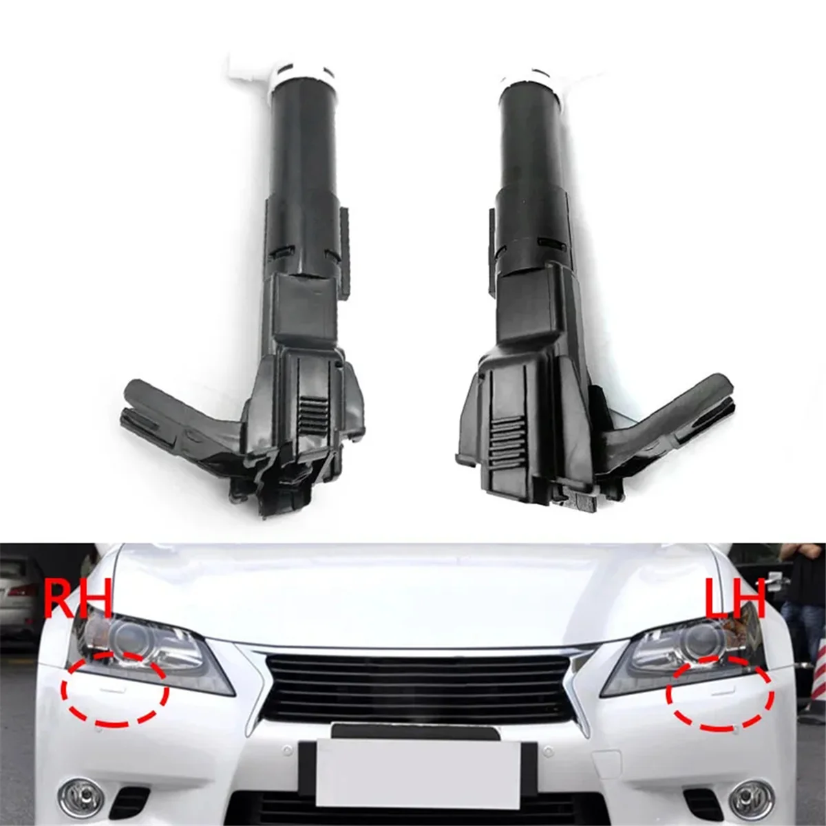 Left Car Headlight Washer Spray Nozzle Jet Pump Headlamp Water Actuator for Lexus GS250 350 450H 2012-2013