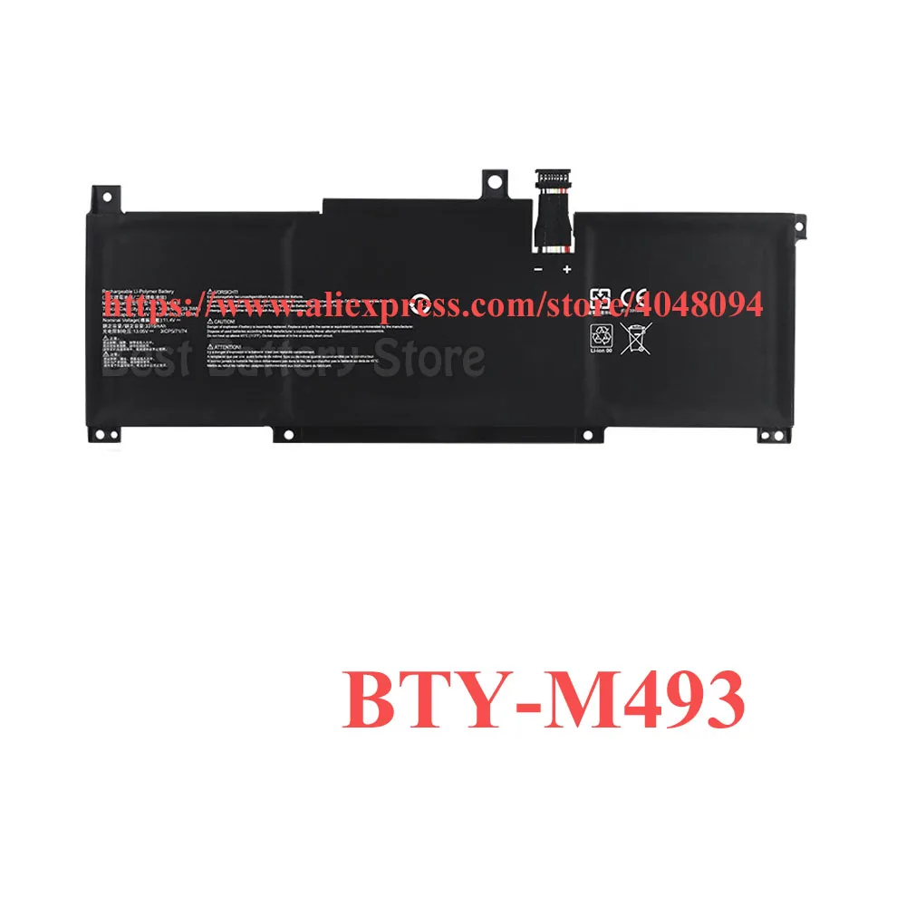 

BTY-M493 Аккумулятор для MSI Prestige 14 i7-10710U MS-14C1 MS-14D1 A10RAS A10M A10SC A10SC-009 B10MW B10MW-017US