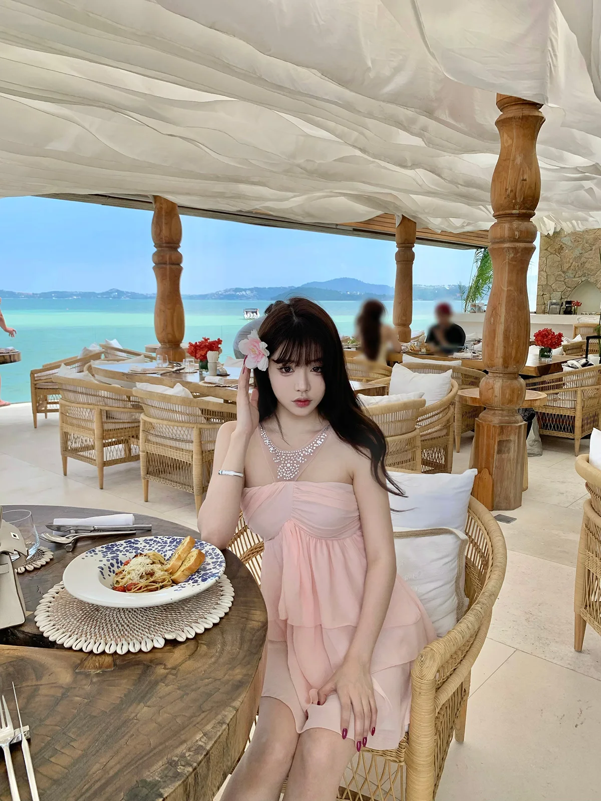 

Женский топ Liuu iny Long Svel Ne Hanging Pure Desire, летний дизайнерский топ-майка с бриллиантовым декором