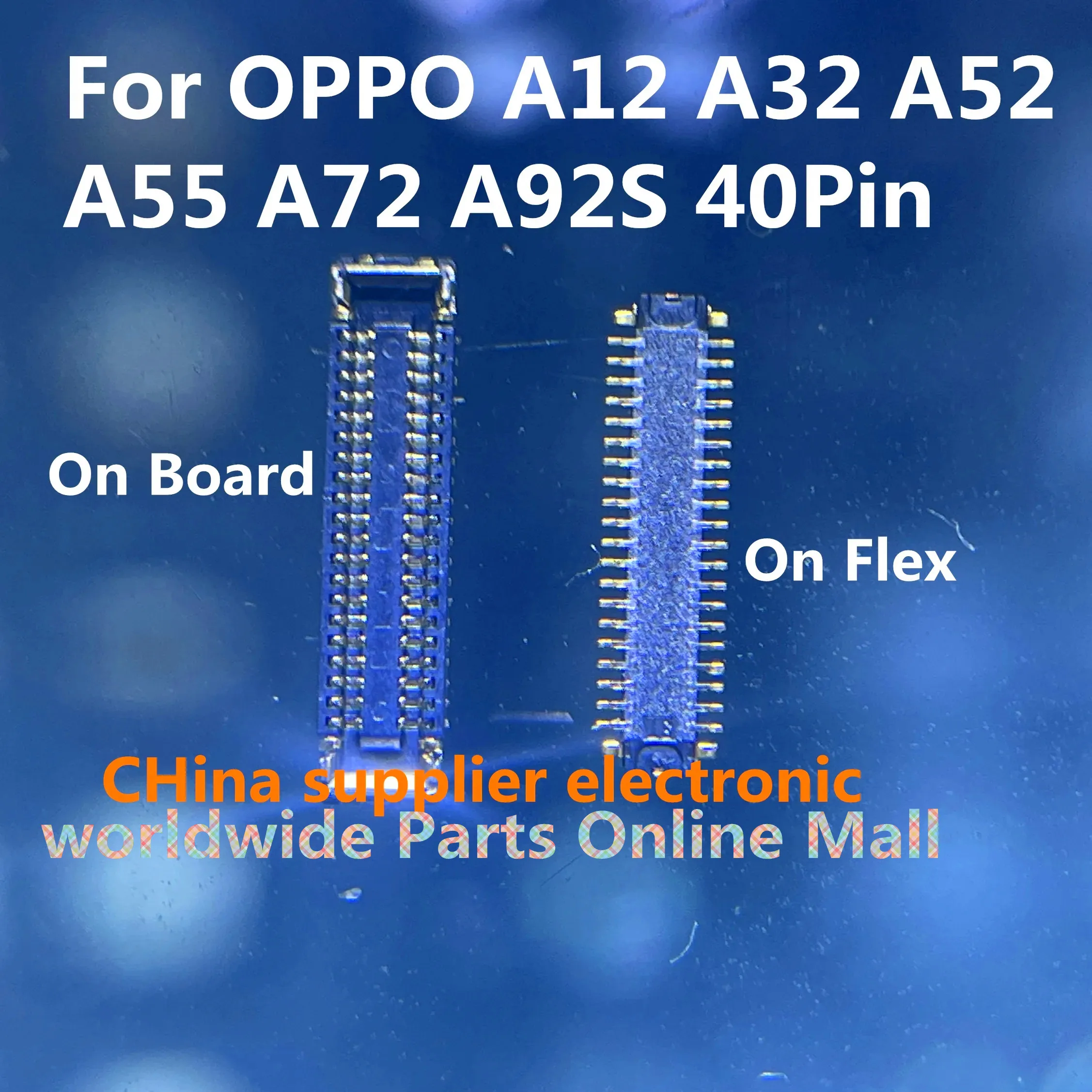 10pcs-100pcs Inner LCD Display Screen FPC Connector Contact Plug For OPPO A12 A32 A52 A55 A72 A92S 40Pin