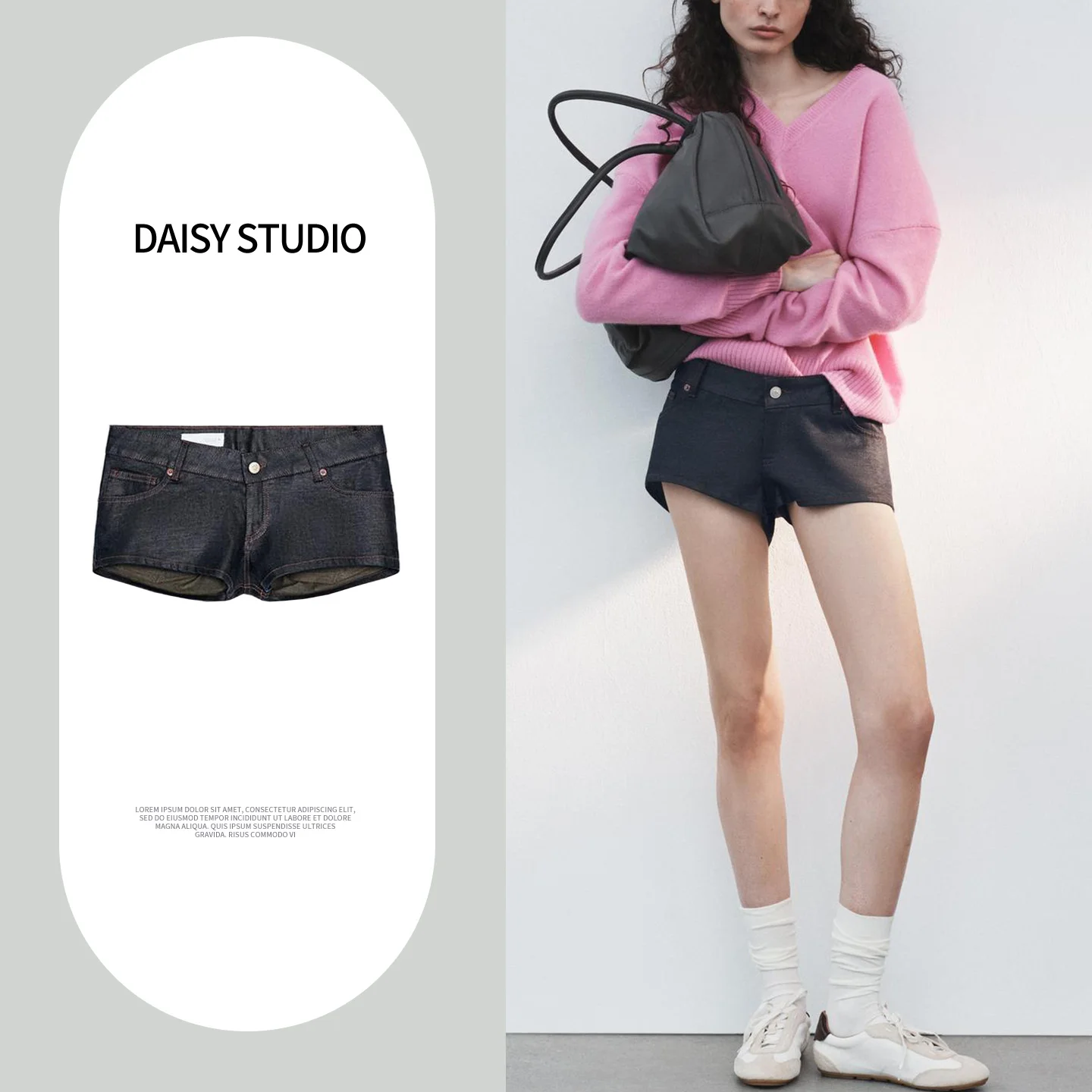 

Low Waist Metal Button Zipper Five Pockets Jeans Shorts Women's Summer New Arrival Casual Slim Fit Polyester Fiber
