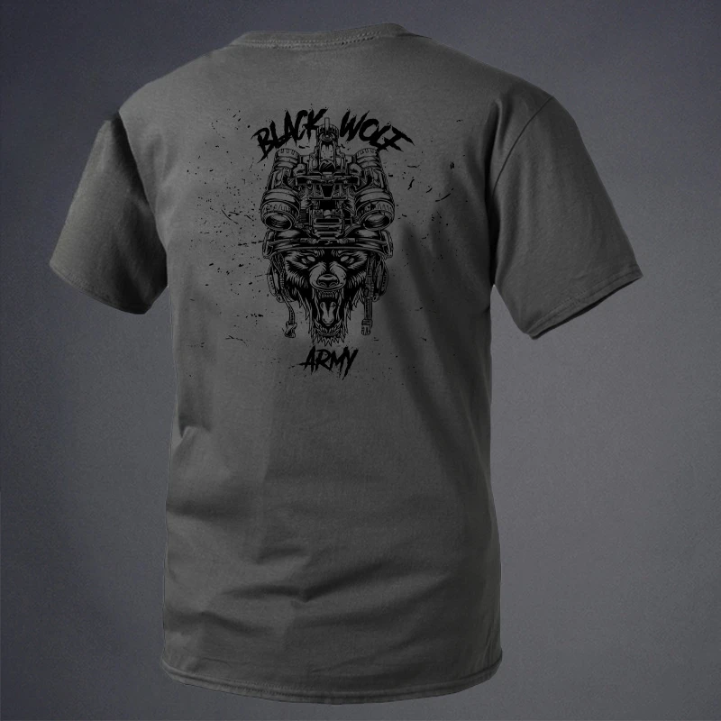 2026 Summer Product - Military Style - ARMY Angry Monkey Theme T-shirt with Round Neck and Short Sleeve - Tough Guy Style