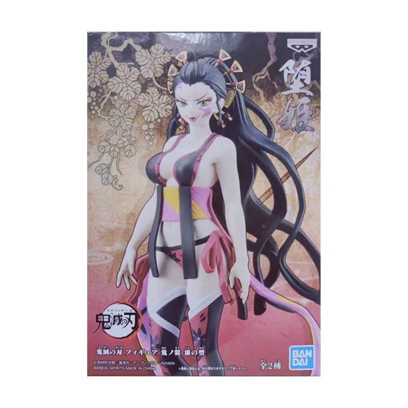 Bandai genuíno demon slayer anime figura daki figura de ação brinquedos para meninos meninas crianças presente natal modelo colecionável ornamentos