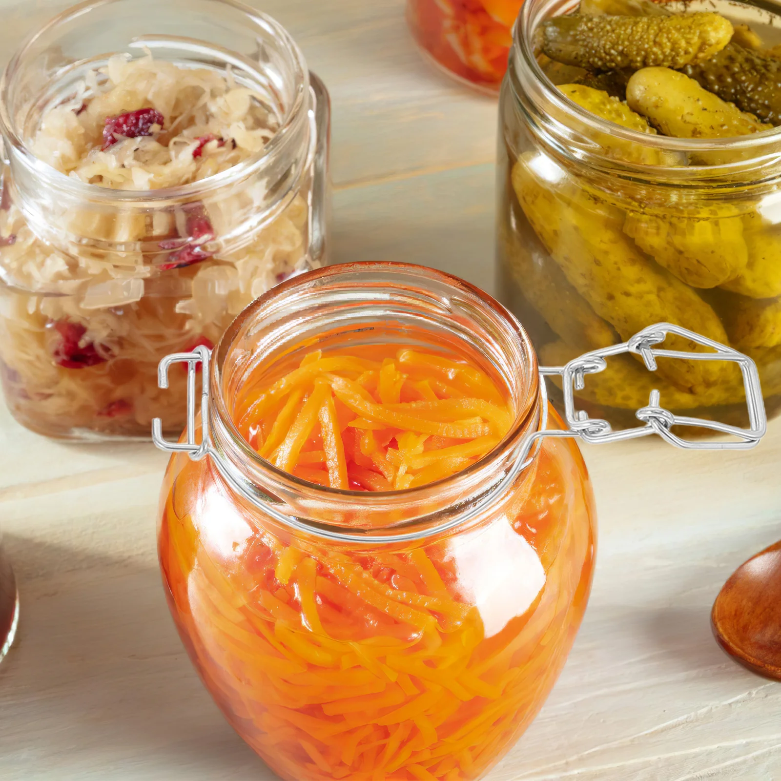 

6Pcs Stainless Steel Airtight Jar Clips Wire Clamp for Glass Jars Wide Mouth Mason Jars Canning Storage Jar Wire Clamp