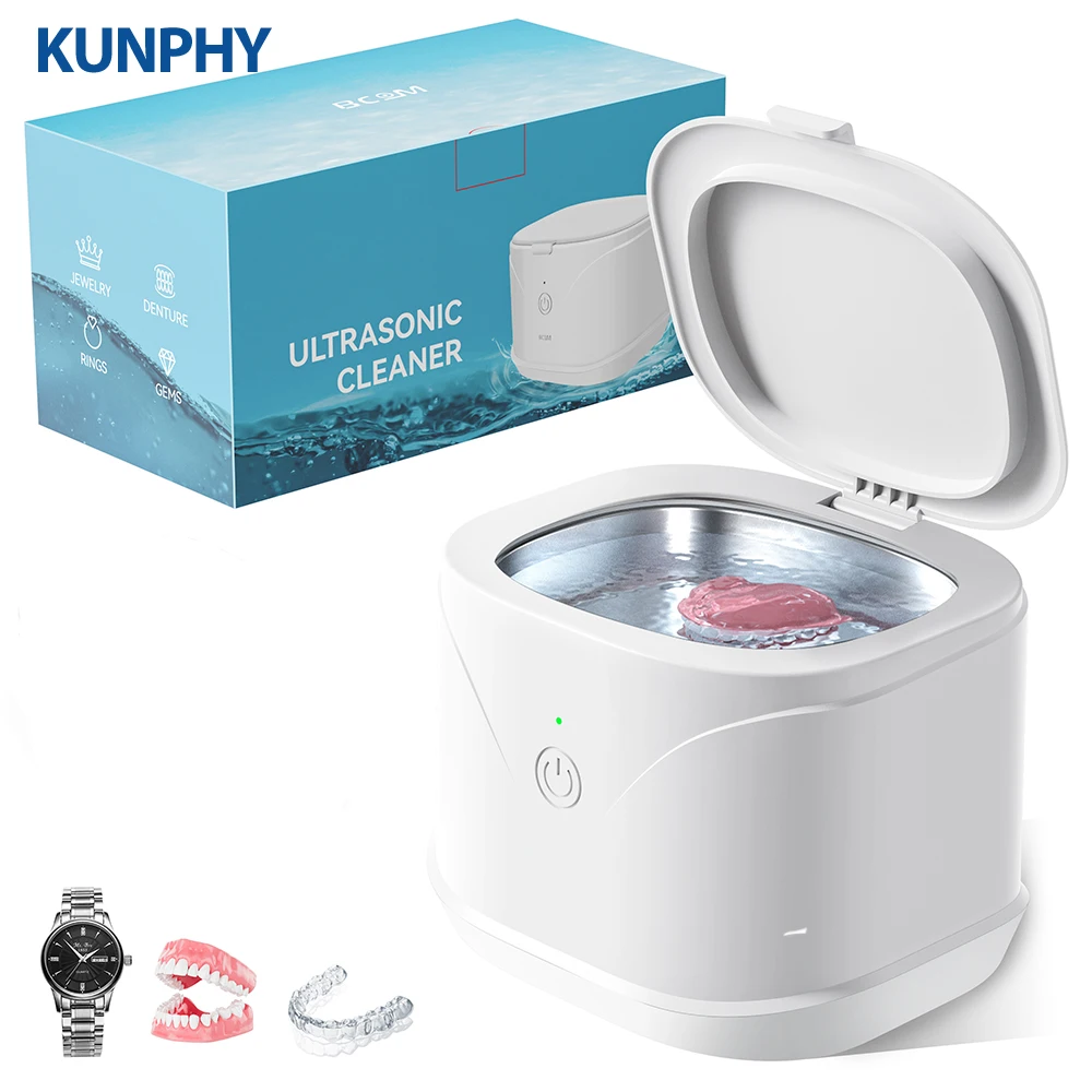 

KUNPHY Новый ультразвуковой очиститель 46000 Гц перезаряжаемый портативный высокочастотный вибрационный аппарат для очков, машины для чистки ювелирных изделий, бытовой