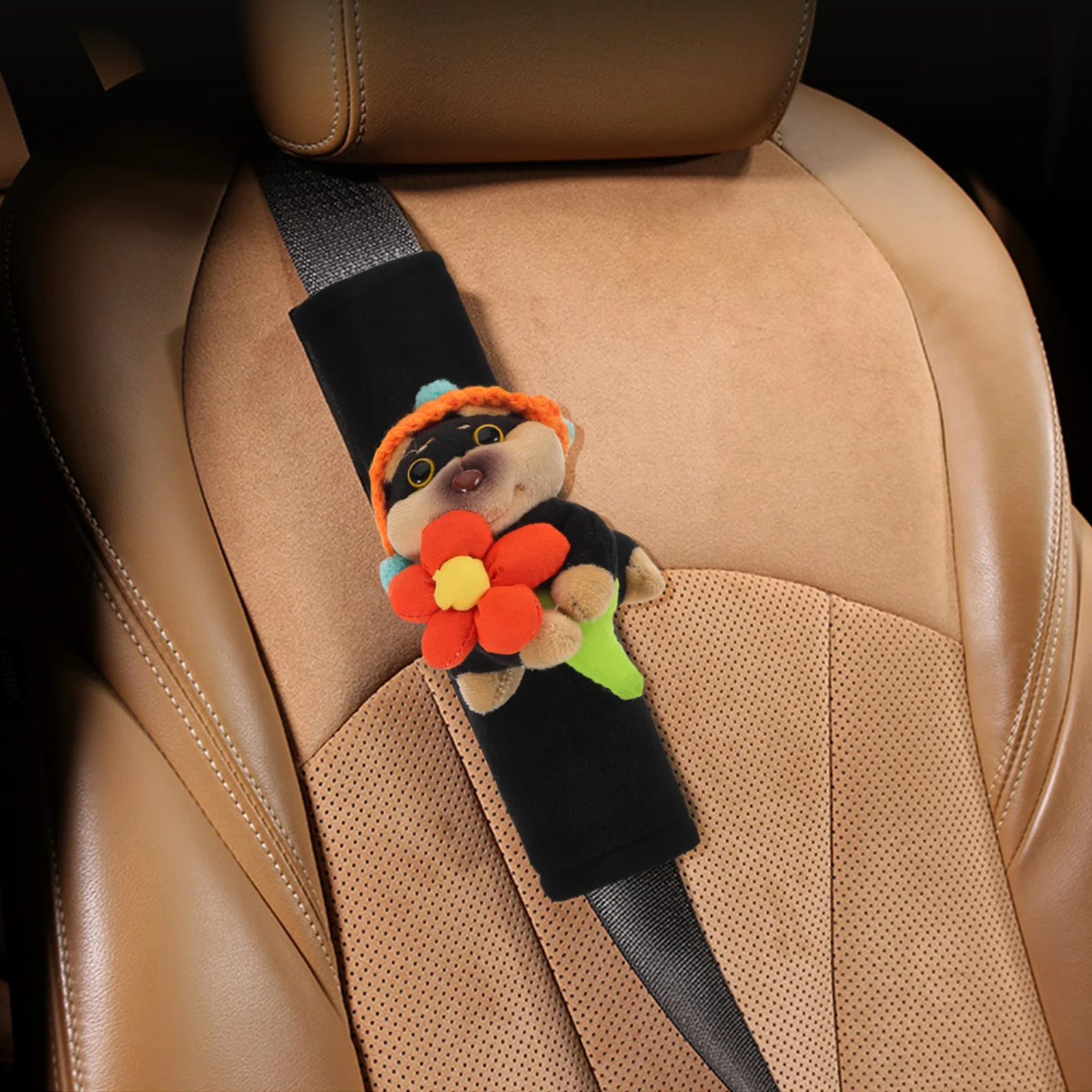 

Shoulder Strap Pads Animal Print Soft Ergonomic Cover for Interior Decoration Multi-Functional Protector