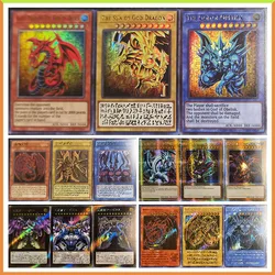 Anime Yu-Gi-Oh DIY ACG Tabletop Battle Game Collectible Card Egyptian God The Winged Dragon of Ra Toys for boys birthday present