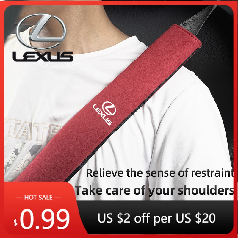 

Interior Stickers Car Seat Belt Shoulder Protection Set Interior Accessories For Lexus F SPORT GX460 Ct200h IS250 ES 220D IS200