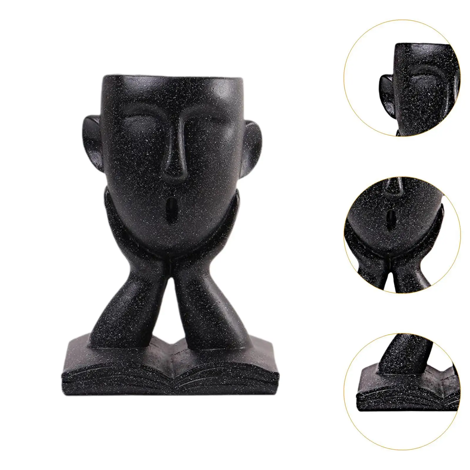 Unique Book Shaped Resin Planter for Plants Indoor Outdoor Decorative Potted Container for Bookshelf Windowsill