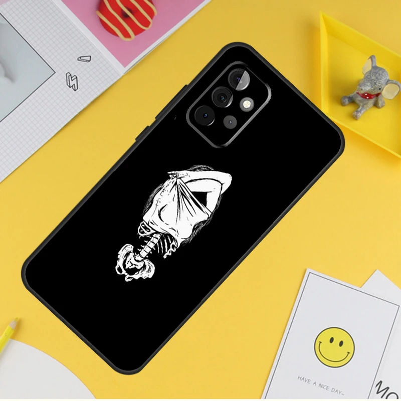 Aesthetics Skeleton Cover For Samsung Galaxy A34 A35 A14 A15 A25 A53 A33 A13 A52 A32 A12 A51 A71 A54 A55 Case