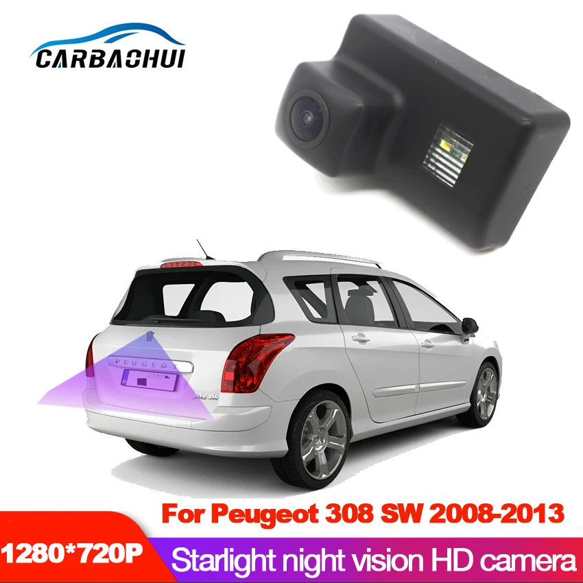 New ! Car Rear View Camera  For Peugeot 308 SW 2008 2009 2010 2011 2012 2013 CCD HD Reverse Parking camera license plate camera