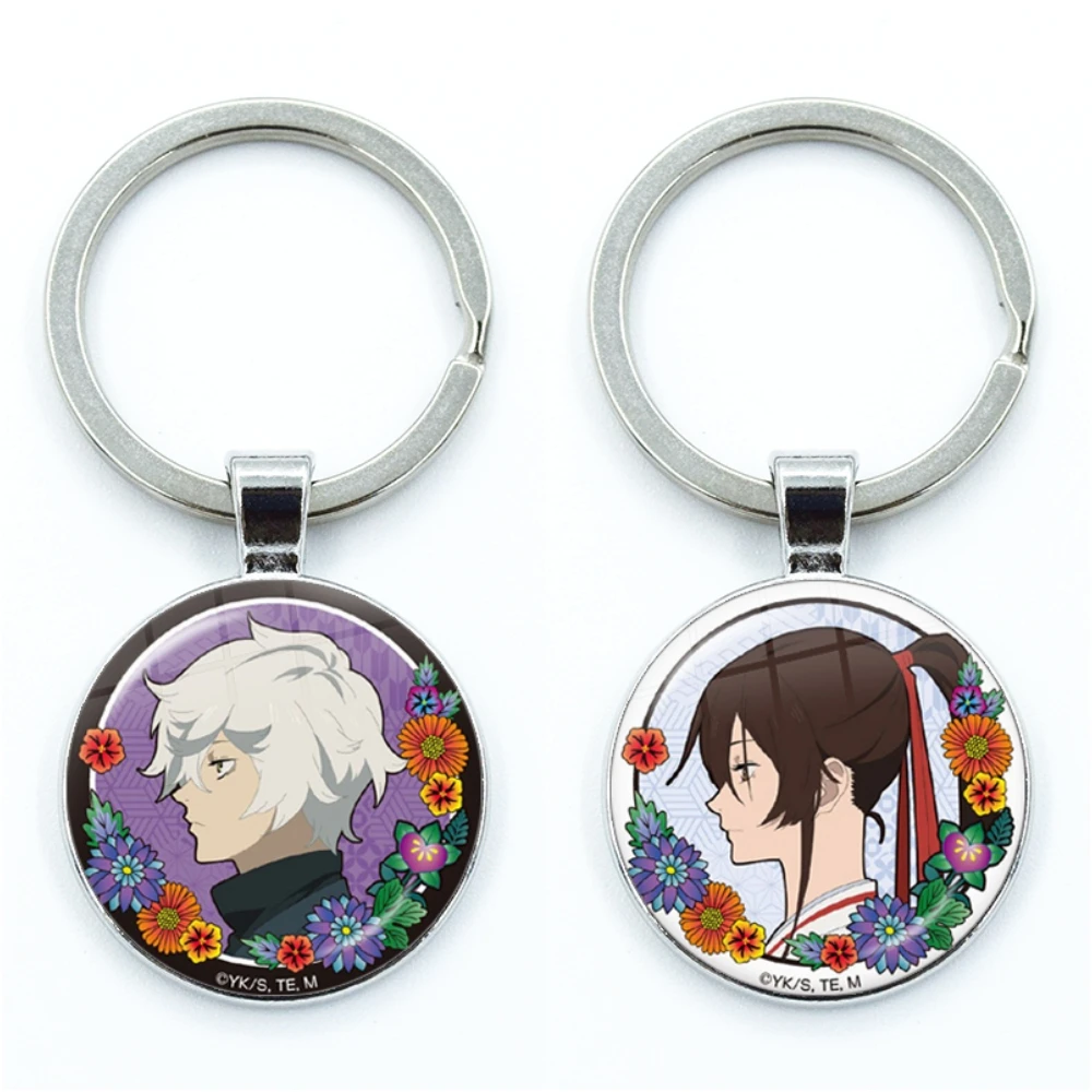 Jigokuraku Anime Hell's Paradise Gabimaru Sagiri Chobe Toma Yuzuriha Shion Tenza Fuchi 25mm Keychain Bag Car Keyring Fans Gift