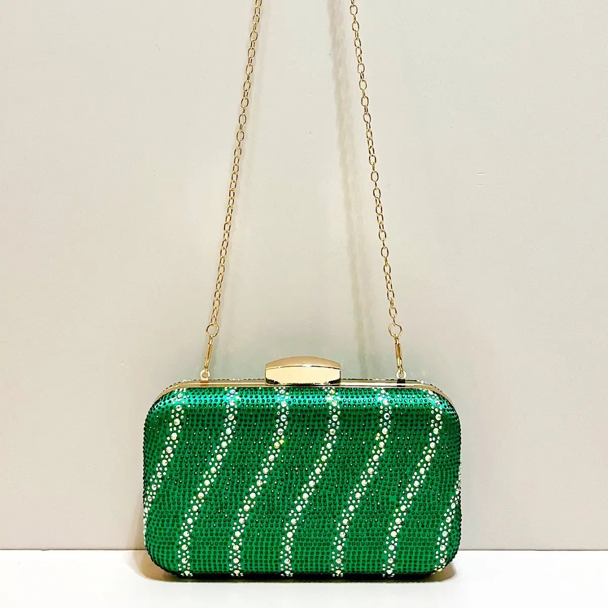 

Модная сумка для ужина с горячими бриллиантами в полоску контрастного цвета со стразами Вечерняя банкетная вечеринка Жесткая сумка Сумка Через Плечо Женская