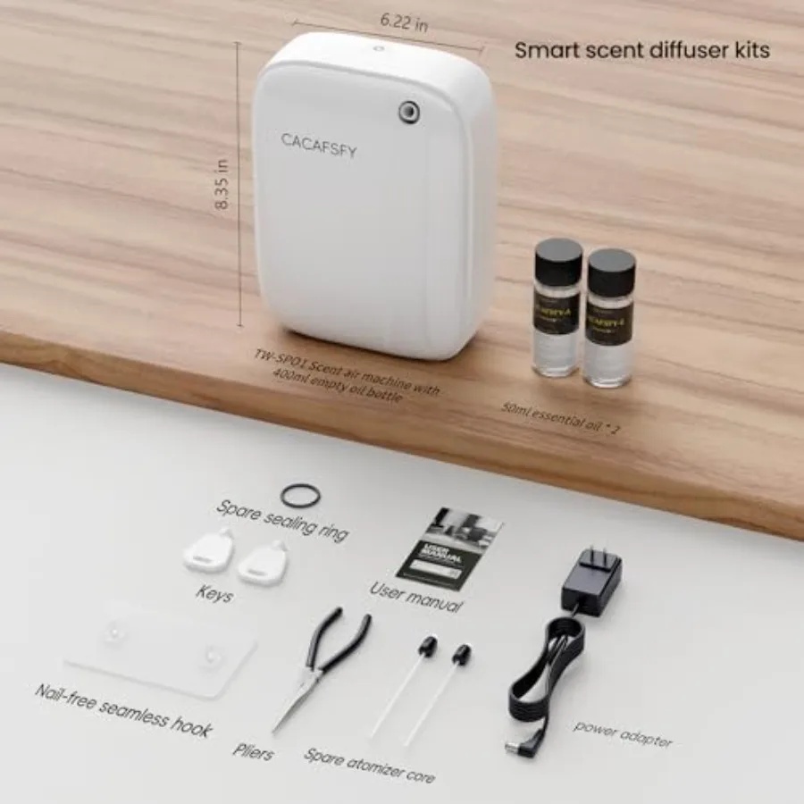 Waterless Essential Oil Diffuser for Hotels Large Rooms, Aluminum Alloy Body, Matte Black, 400ml Capacity with Cold Air Tech Ap - view 6