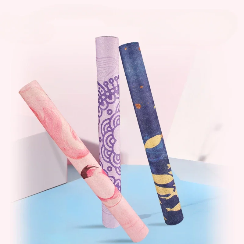 Folding Yoga Blanket Antiskid Yoga Mat Towel Laying Thickened Sports Towel Printing Fitness Suede Sweat Absorbing Yoga Mat