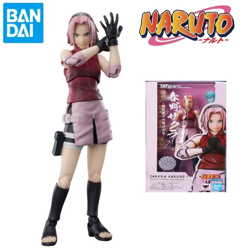 In Stock BANDAI S.H.Figuarts Haruno Sakura The Successor of Master's Unyielding Will Anime Action Figure Toys Collectible