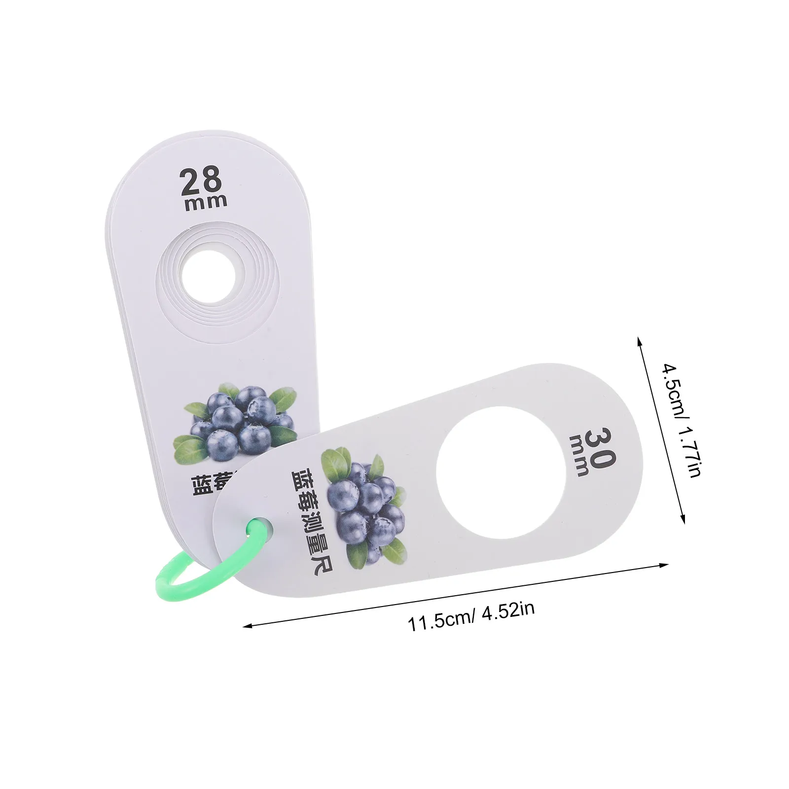 3Pcs Plastic Fruit Diameter Gauge Precise Manual Measuring Caliper for Blueberry Cherry Citrus Size Classification Ruler