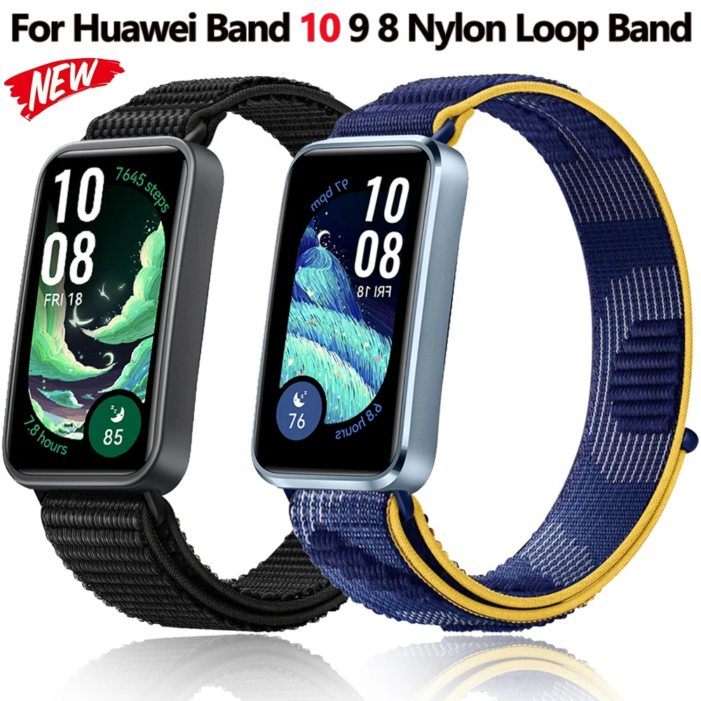

Nylon Loop Bracelet for Huawei Band 10 Strap Adjustable breathable wristband for Huawei Band 8 9 10 Smart Watch Replaceable Belt