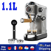 BioloMix CM7008 Semi-Automatic Espresso Coffee Maker with Milk Steam Frother Wand, 20 Bar Pressure, 1.1L Water Tank