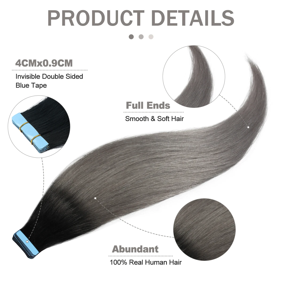 20 Zoll Nahtlose Tape-in Haarv – Invisible Tape In Extensions Real Hair Bewertung und Preis