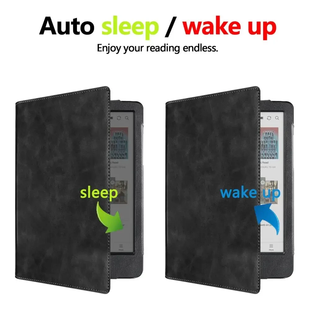Dla Kobo Clara BW / Color/ 2E Etui z paskiem na rękę Uchwyt na kartę 6-calowy skórzany pokrowiec Ebook N365 N367 2024 N506 Funda — zdjęcie produktu 3