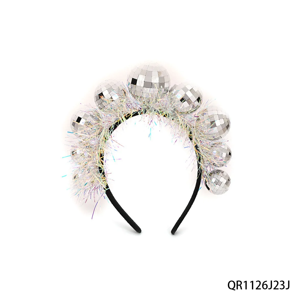 

PESENAR Multiple Disco Ball Decorations, Sparkling Headbands for a New Year's Party Atmosphere