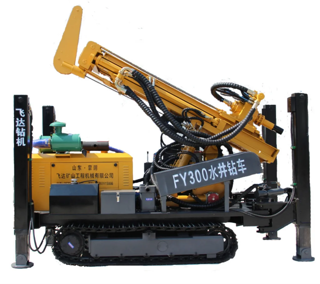 Yugong Drilling Rig FY300 Deep Water Well Soil Sampling Crawler Hydraulic Pneumatic Down-the-hole Drilling Rig Power Strong