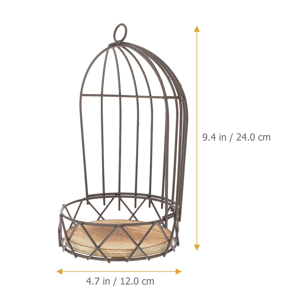 Iron Metal Hanging Bird Cage Flowerpot Holder Decorative Rack for Home Garden Balcony Office Ornament Bird Flowerpot Holder