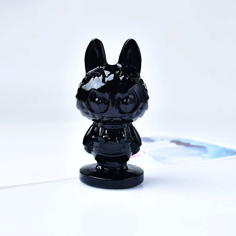 1PC Natural Crystal Rabbit Animal Carvings Sculpture Energy Quartz Animal Decor Healthy Healing Stones Christmas Present Gift
