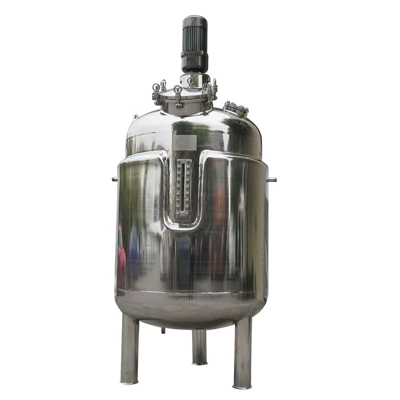 Steam heating mixing fermenter for oil manufacturing Stainless steel double layer reaction tank