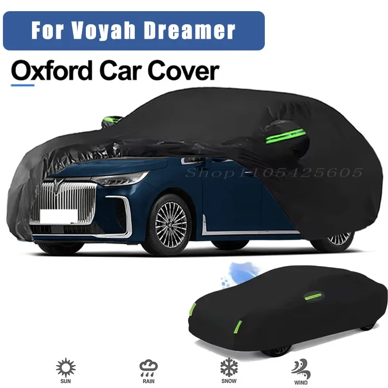 For Voyah Dreamer Oxford Cloth Full Car Cover Outdoor Waterproof Dustproof Anti UV Sun Snow Protection Exterior Accessories