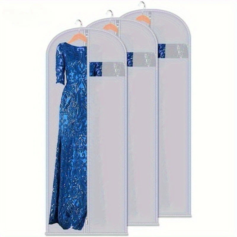 5pcs Long Down Jacket Dust Cover, Reusable Clothing Dust Cover, Suitable for Storing Long Coats, Trench Coats, and Formal Wear