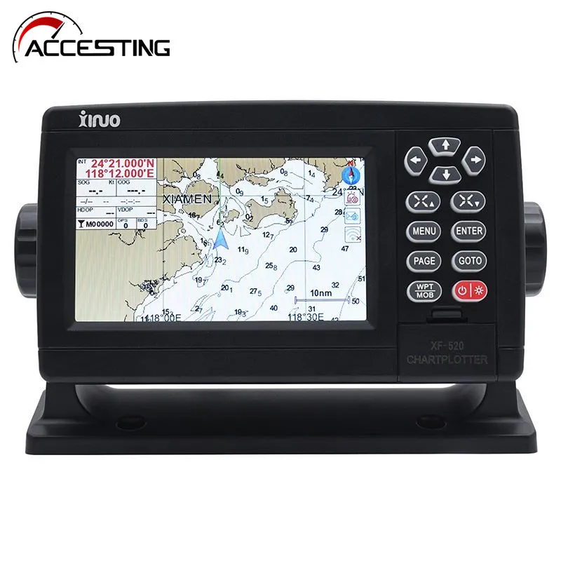 GPS Navigator Xinuo XF-520 5'' Marine Satellite Color LCD Display Dual-Mode Positioning Boat Chart Plotter GPS Navigation